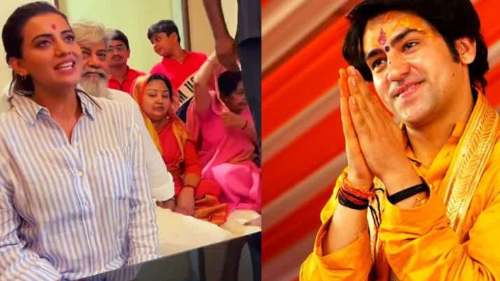 Bageshwar Dham पहुंची ये फेमस एक्ट्रेस, सुनाया भजन, सुनकर मग्न हुए धीरेंद्र शास्त्री