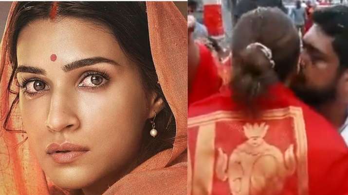 Adipurush: मंदिर में Kriti Sanon को इस शख्स ने कर दिया KISS, अब हो रहा बवाल