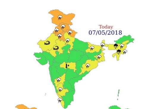 IMD weather warning for May 7th