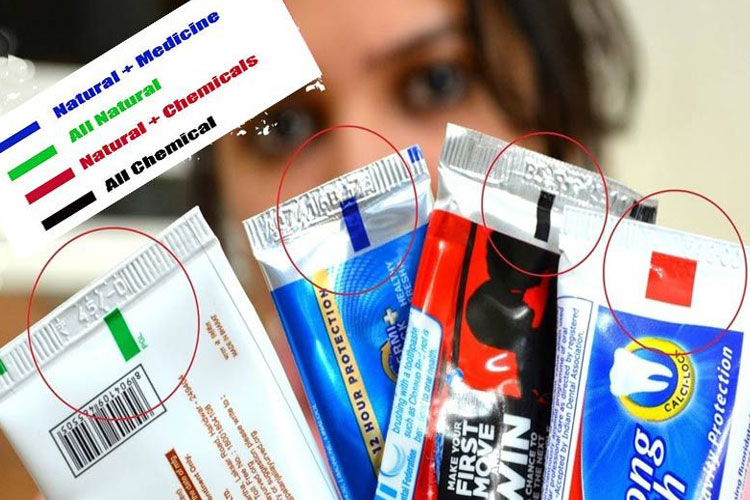 Toothpaste Rim Color Coding We will really be surprised what those color codes mean on your ...
