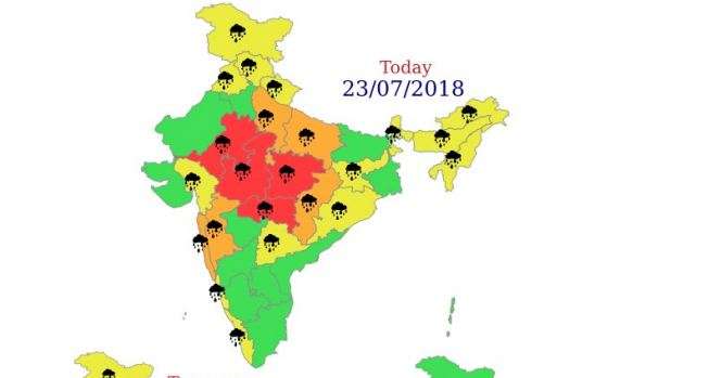 Heavy to extreme rainfall alert for central India