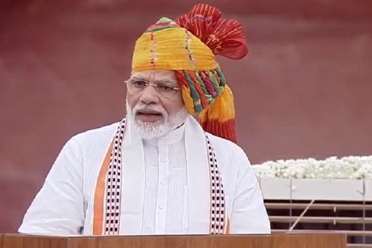 Prime Minister Narendra Modi on India Independence Day 2019