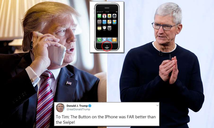 Donald Trump wants iPhone home button back