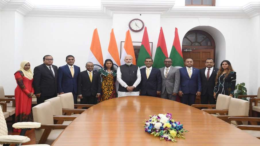 A delegation from Maldives called on PM Narendra Modi in New Delhi