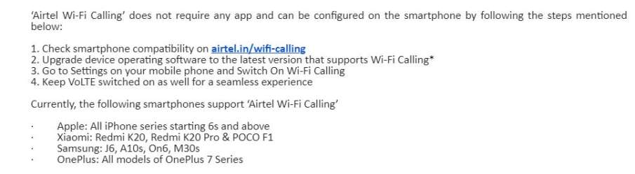  Airtel launches Voice over Wi-Fi service for better indoor voice call