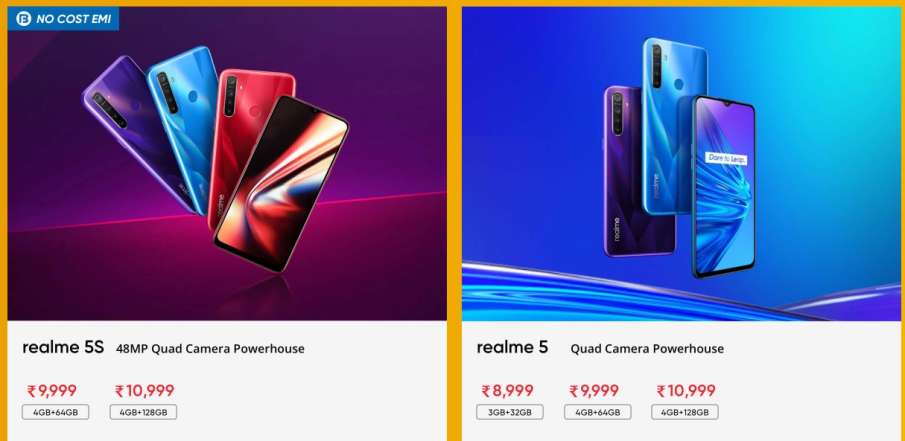 realme sale 2020, realme, Realme smartphones, smartphones, Realme 5s, Realme 5 price