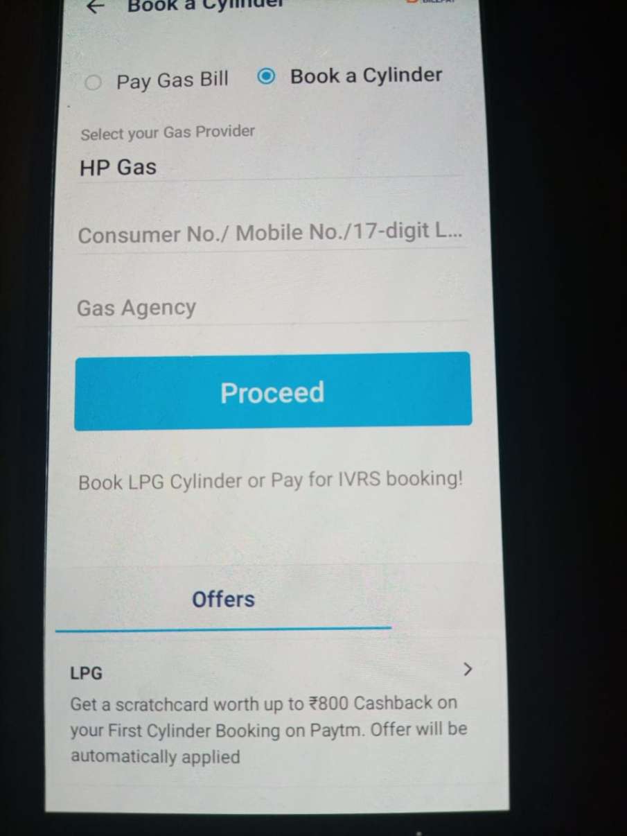 lpg gas cylinder gas booking paytm cashback offer 800 rupees valid till 31 may