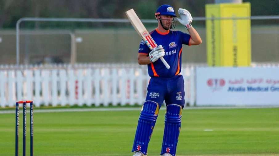 Chris Lynn during a Mumbai Indians intra-squad practice match in Abu Dhabi