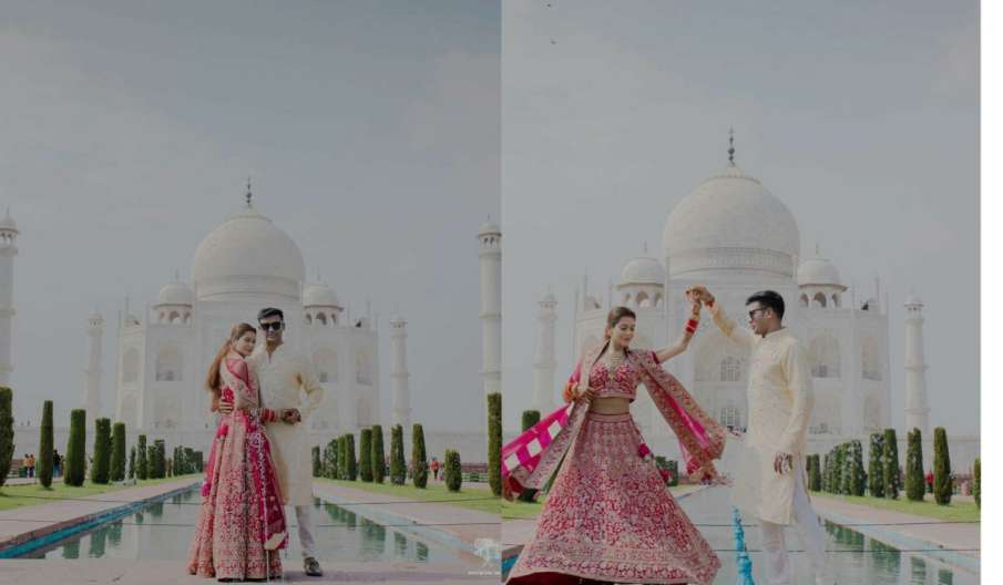 Payal Rohatgi and Sangram Singh reached Taj Mahal after marriage