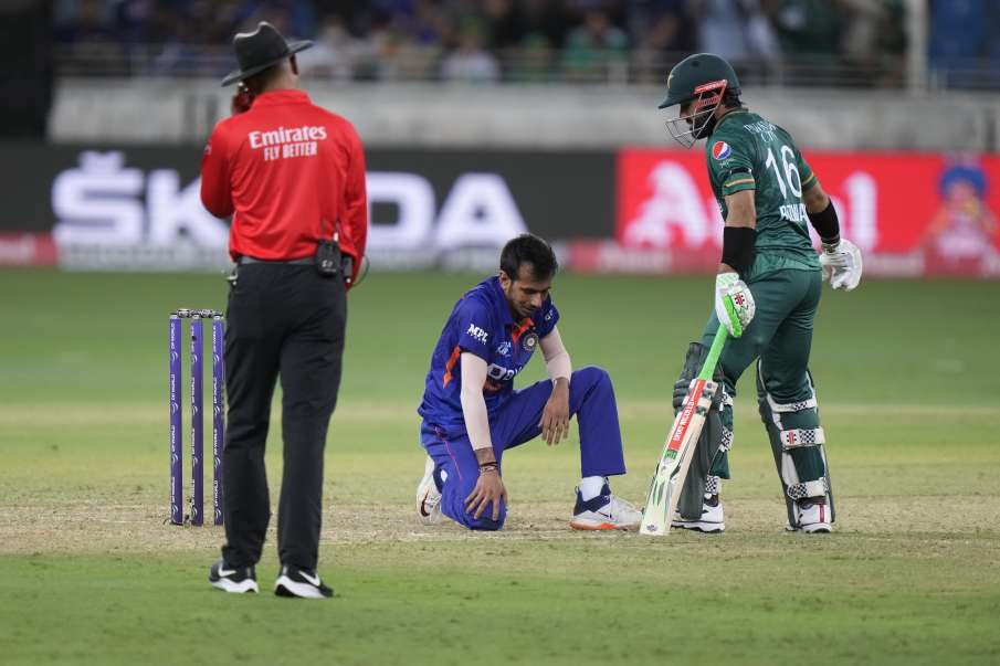 Yuzvendra Chahal during India vs Pakistan match, Asia Cup 2022 