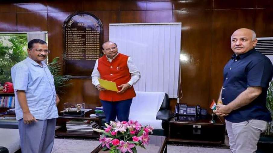 CM Arvind Kejriwal, LG VK Saxena, Deputy CM Manish Sisodia