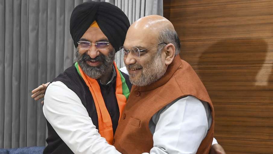 Manjinder Singh Sirsa with Home Minister Amit Shah