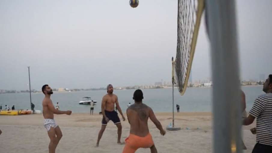 Team India playing beach volleyball