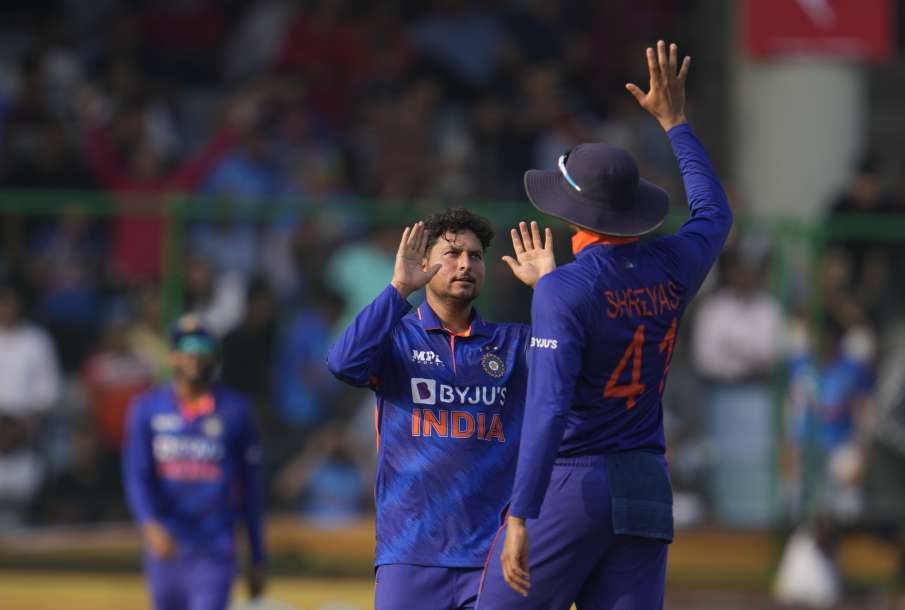 Kuldeep Yadav and Shikhar Dhawan 