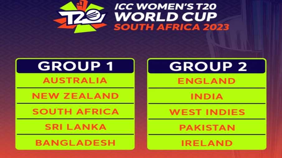 महिला टी20 वर्ल्ड कप 2023 के दोनों ग्रुप
