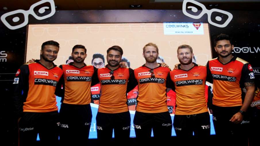 Kane Williamson with his Sunrisers Hyderabad teammates 