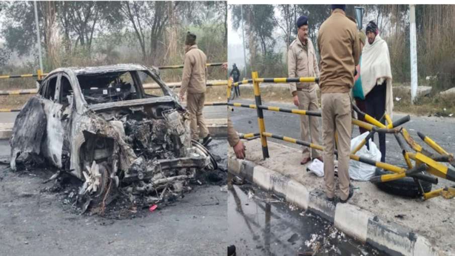 पंत की कार डिवाइडर से टकराकर जलकर हुई खाक