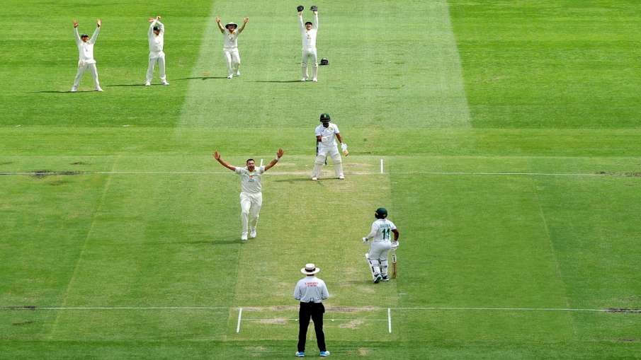 Scott Boland of Australia appeals during day two of First Test between Australia and South Africa