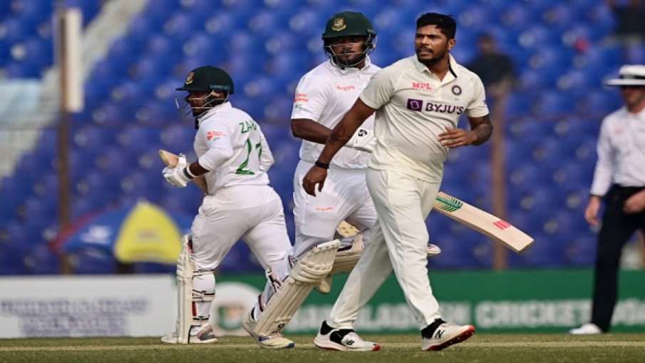 Umesh Yadav during first Test against Bangladesh