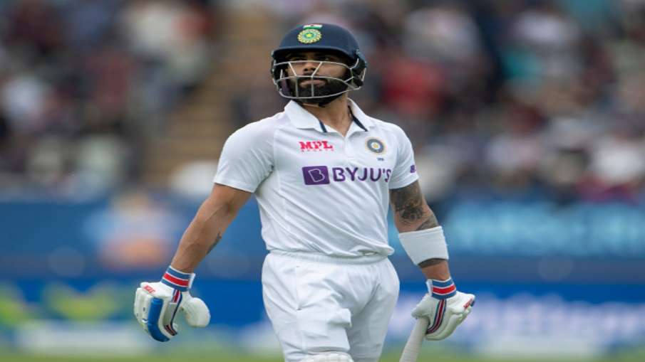 Virat Kohli walking off the field against England