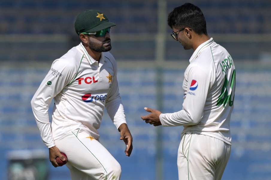 Babar Azam and Abrar Ahmed
