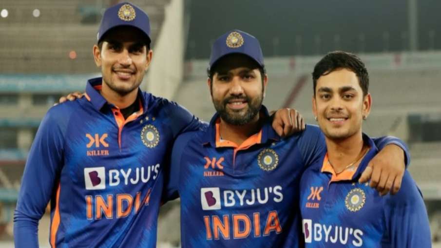 Shubman Gill, Rohit Sharma and Ishan Kishan