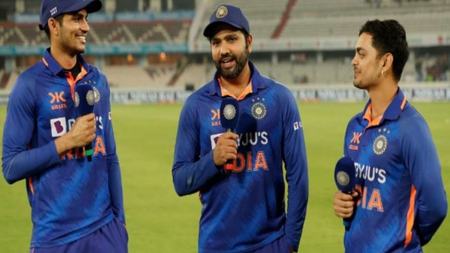 Shubman Gill, Rohit Sharma and Ishan Kishan