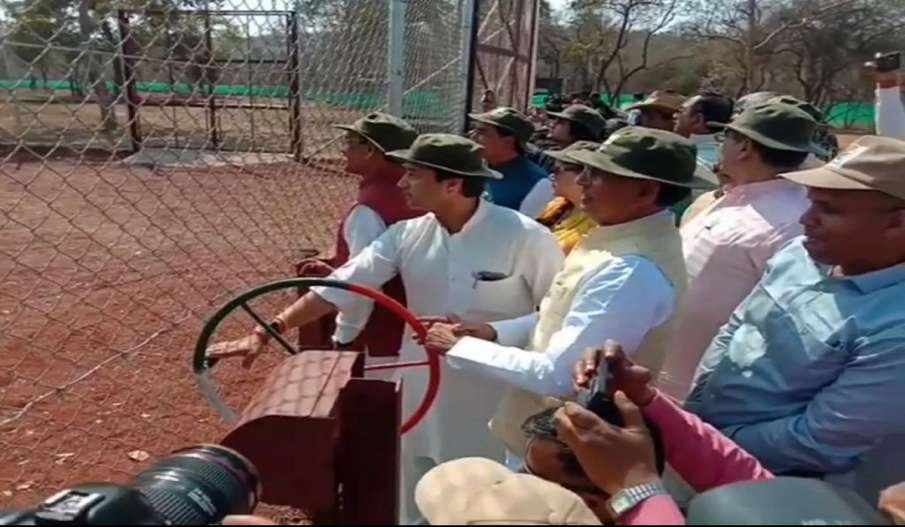 सीएम शिवराज सिंह चौहान और ज्योतिरादित्य सिंधिया ने रिलीज किए दो टाइगर