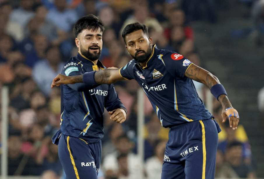 hardik Pandya and Rashid Khan in IPL 2023