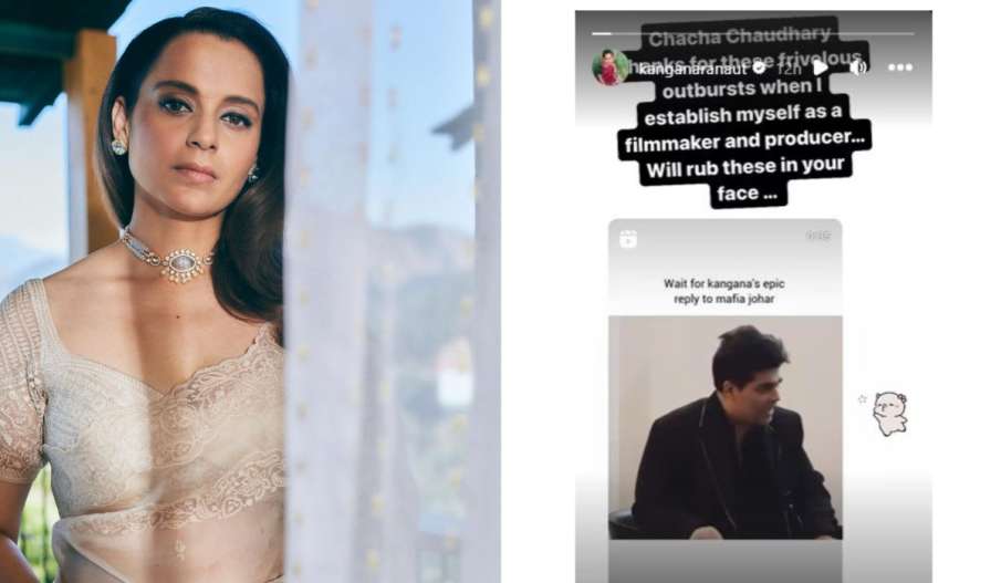 Kangana ranaut again blame karan johar 