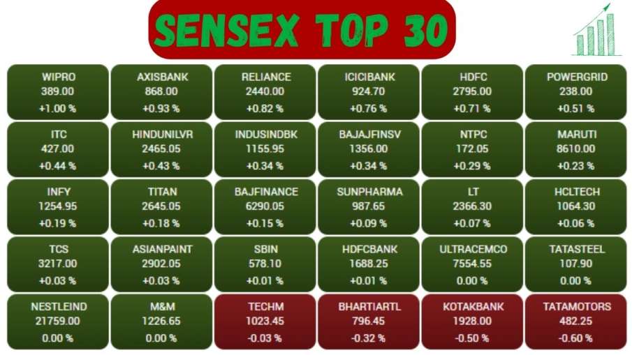 sensex top 30