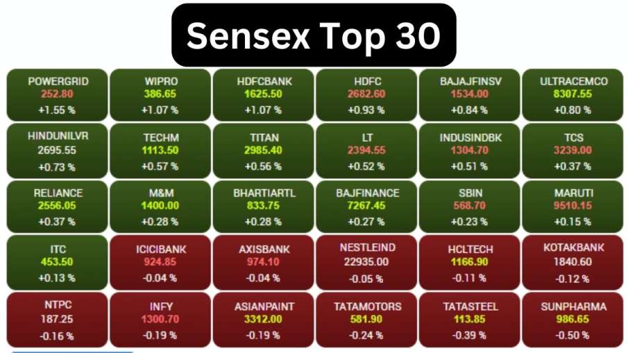 sensex top 30