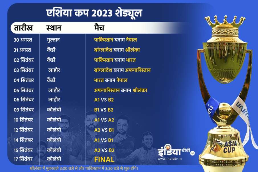 Asia Cup 2023 Opening Ceremony When, Where and How to Watch Live