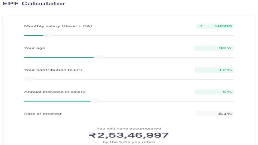 ईपीएफ कैलकुलेशन के मुताबिक, रिटायरमेंट पर आप 2.50 करोड़ रुपये से ज्यादा पाएंगे।