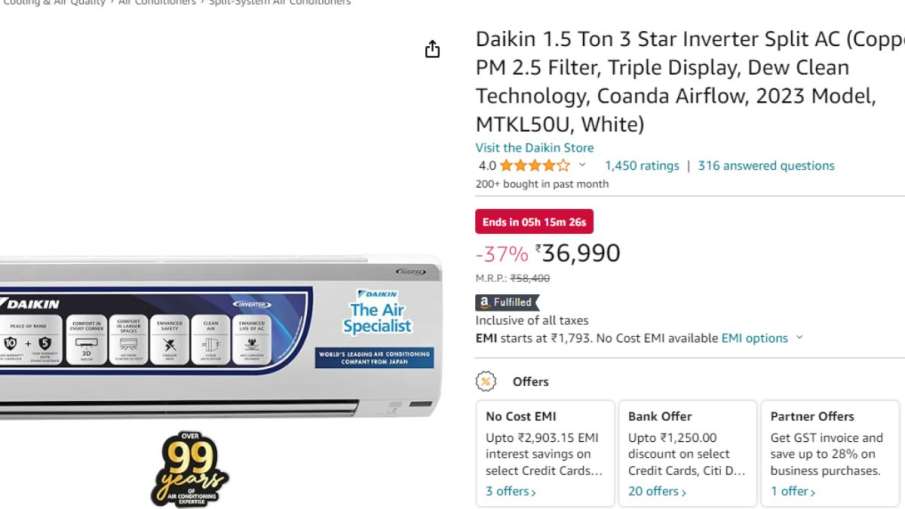 air conditioner offer, air conditioner price down, AC Offer, AC price cut Offer, Split AC offer