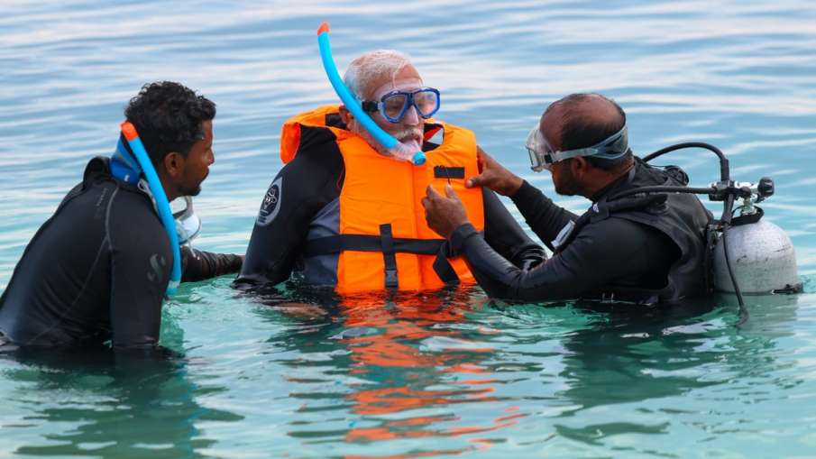 प्रधानमंत्री नरेंद्र मोदी का लक्षद्वीप दौरा