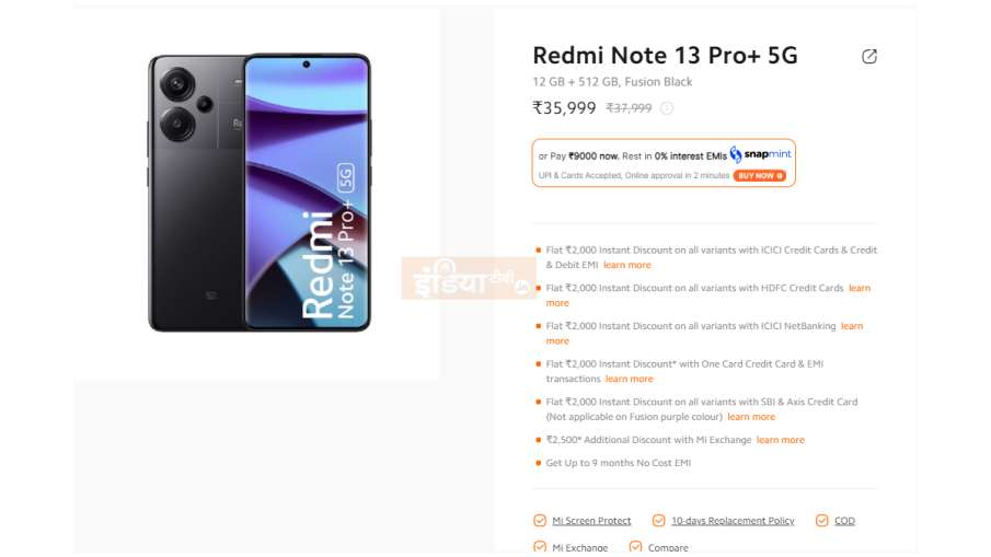 Redmi Note 13 Pro+ 5G Offer