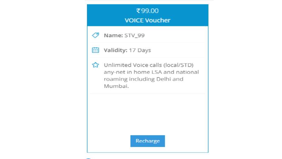 BSNL Rs 99 Recharge Plan