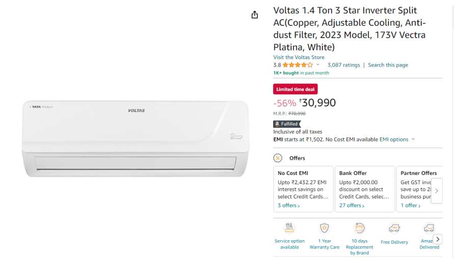 Voltas AC Offer