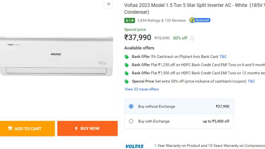 Flipkart Sale, AC discount Offer, AC price drop, AC Sale Offer, Split AC Offer