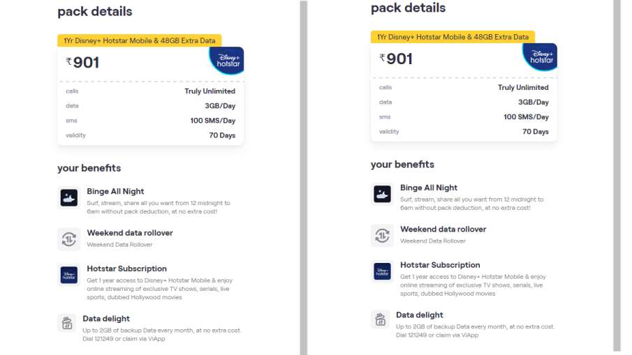 Vi Best Recharge Plan