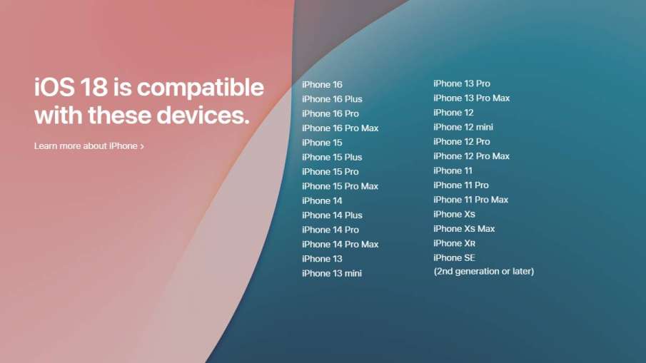 iOS 18 compatible devices