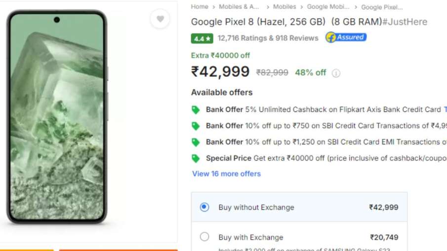 Google Pixel 8, Google Pixel 8 Prie cut, Google Pixel 8 Discount Offer, Flipkart Offer, Flipkart Sal