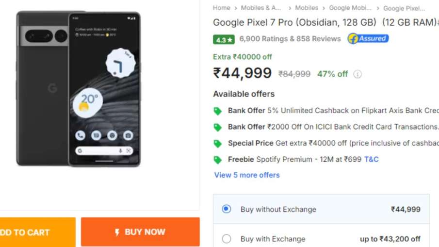 Flipkart, Flipkart Offer, Flipkart Sale, Google Pixel 7 Pro, Google Pixel 7 Pro Discount Offer