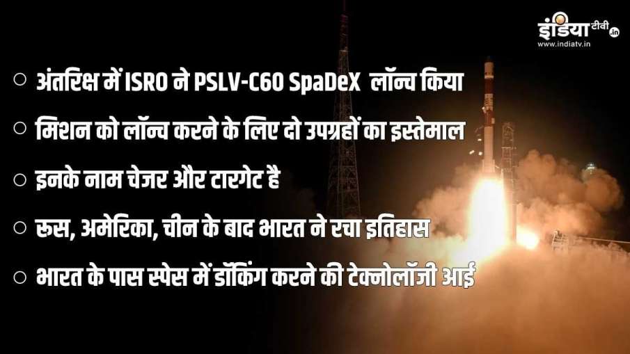 SpaDeX Mission लॉन्च