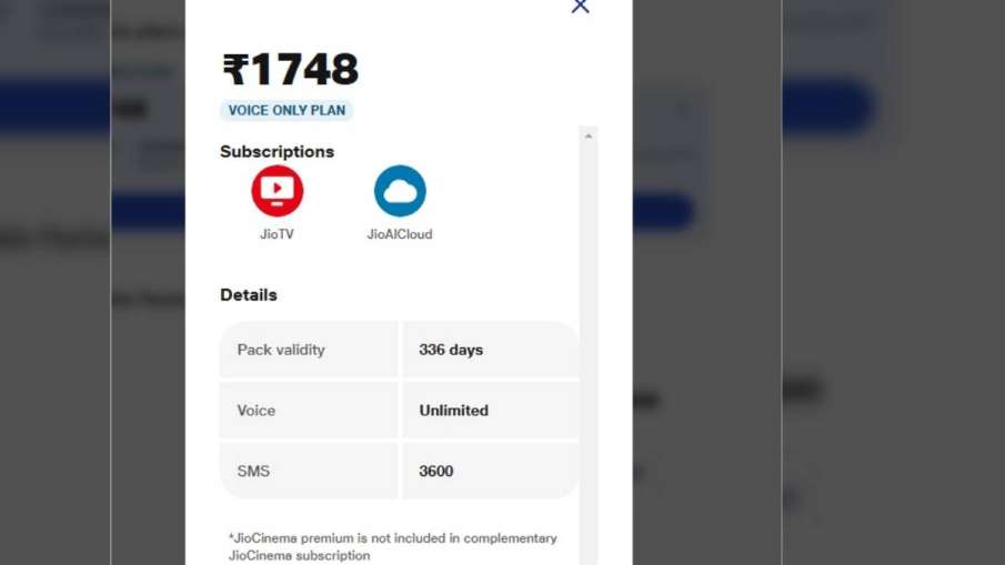 Jio recharge plan