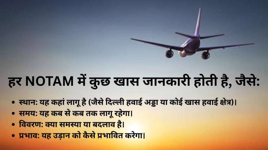 NOTAM में शामिल जानकारियां