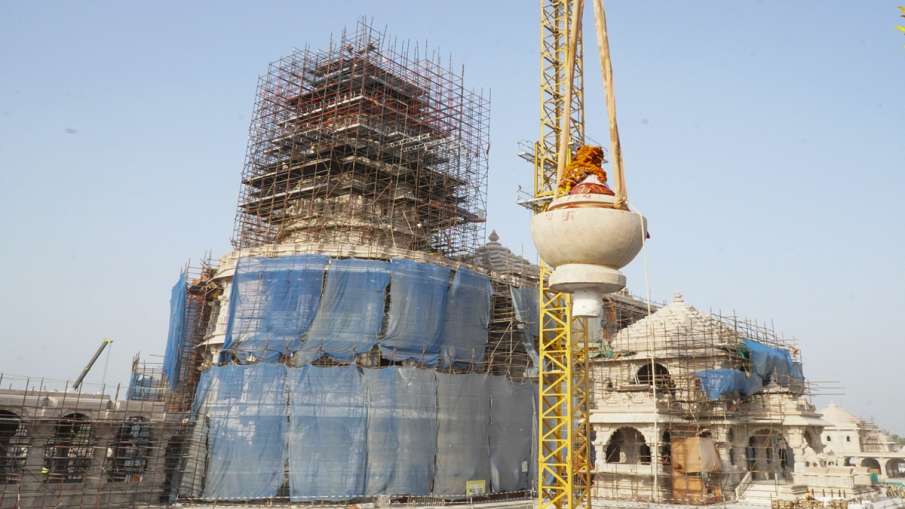 राम मंदिर में कलश स्थापना हो चुकी है।