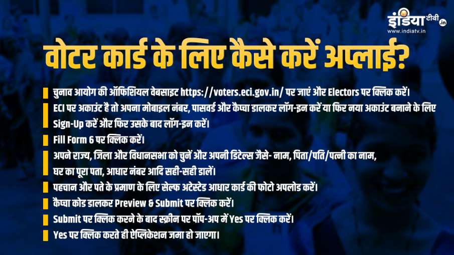 How to request the voter card.