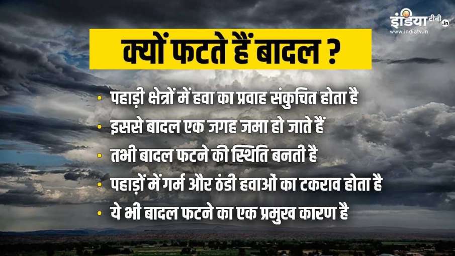 क्यों फटते हैं बादल
